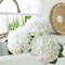 3 PCS White Hydrangea Artificial Flowers,Real Touch Faux Hydrangea Flowers and 3 PCS Butterflies for Hydrangea Decor,Floral Arrangements for Centerpiece Table Decorations,Home Decor,Funeral Flowers, Spring Flowers